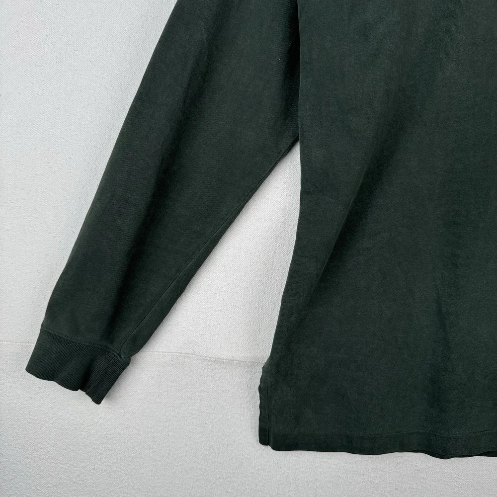 90's Vtg Polo Ralph Lauren Turtle Neck Shirt Men's L Green Soft *Distressed